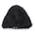 Timeless Chanel Coco Mark Angora Strickmütze Schwarz