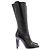 Saint Laurent Botas altas de couro preto com detalhes em ouro - vista 2