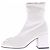 Courreges Botines blancas de cuero "Reedición" Blanco - vista 3