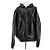 Phoebe Philo Chaqueta con capucha de cuero negro