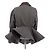 Alexander Mcqueen Chaqueta "Peplum" ajustada gris con cuello marrón - vista 2