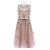 Valentino Garavani Vestido largo rosa de seda con strass
