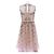 Valentino Garavani Vestido largo rosa de seda con strass - vista 2