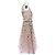 Valentino Garavani Vestido largo rosa de seda con strass - vista 3