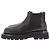 Bottega Veneta Botines "Chelsea Lug" bajos negros de cuero - vista 3