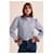 Blusa Balzac Paris Source de leopardo y rayas de algodón Azul Multicolor Estampado de leopardo - vista 2