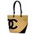 Chanel Cambon Tote Tasche Schwarz Beige