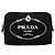 Prada Canvas Canapa Logo Pouch Black White