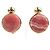 Pendientes de clip dorados y rosas Christian Dior