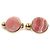 Pendientes de clip dorados y rosas Christian Dior - vista 2