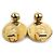 Pendientes de clip dorados y rosas Christian Dior - vista 5