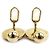Pendientes de clip dorados y rosas Christian Dior - vista 6
