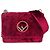 Borsa a Spalla in Pelliccia Fendi Canayef Rosso