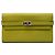 Cartera Larga Kelly en Cabra Mysore Verde Hermès Verde oliva