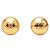 Orecchini rotondi vintage Chanel Coco Mark D'oro