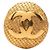 Spilla intrecciata vintage Chanel Coco Mark D'oro