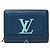 Louis Vuitton Zwei-Farben Monogram Empreinte Geldbörse Weiß Blau