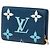 Louis Vuitton Zwei-Farben Monogram Empreinte Geldbörse Weiß Blau - Ansicht 2