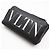 Bolsa de couro com logo VLTN da Valentino Preto - vista 3