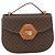 Céline Celine Vintage Macadam Tela e Pelle Marrone
