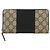 Portafoglio lungo in pelle GG Supreme di Gucci Nero Beige