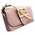 Pochette a spalla in pelle rosa Burberry - vista 3