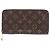 Zippy Geldbörse Monogram Louis Vuitton Braun Beige