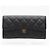 Cartera Clásica Larga de Caviar Matelassé Chanel Negro Burdeos - vista 2