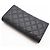 Cartera Clásica Larga de Caviar Matelassé Chanel Negro Burdeos - vista 4