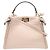 Fendi Leder Mini Peekaboo Handtasche Pink Golden