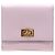 Billetera compacta Selleria de cuero Peekaboo de Fendi Rosa