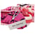 Scrunchie in seta multicolore Claudia di Hermès Rosa  - vista 4