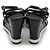 Timeless Chanel Lackleder Wedge Sandalen Schwarz - Ansicht 3