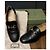 Mocassini in pelle nera Horsebit Gucci Nero - vista 5