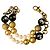 Bracciale catena doppia DOLCE & GABBANA con perle bianche, oro, nere Nero D'oro