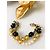 Bracciale catena doppia DOLCE & GABBANA con perle bianche, oro, nere Nero D'oro - vista 12