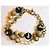 Bracciale catena doppia DOLCE & GABBANA con perle bianche, oro, nere Nero D'oro - vista 2