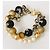 Bracciale catena doppia DOLCE & GABBANA con perle bianche, oro, nere Nero D'oro - vista 6