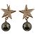 Orecchini a perla stella Coco Mark A17C di Chanel D'oro Verde