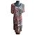 Autre Marque Robe longue à imprimé floral Noir Blanc Rouge Gris