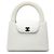 Borsa in pelle bianca Chanel Coco Mark Bianco