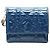 Christian Dior Lady Dior Tri-Fold Geldbörse aus blauer Lackleder