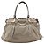 Borsa a mano Gancini in pelle bianca e argento di Salvatore Ferragamo Auth LNZ426 Bianco - vista 3