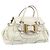 Borsa a mano in pelle bianca e oro GUCCI 189883 Auth ka2690 Bianco D'oro