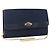 Borsa a spalla in tela Trotter Christian Dior blu navy oro Auth fm5213