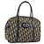 Borsa a mano in tela Trotter Christian Dior blu navy e oro Auth LNZ006 D'oro