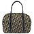 Borsa a mano in tela Trotter Christian Dior blu navy e oro Auth LNZ006 D'oro - vista 3