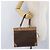 Céline Borsa a mano in tela Macadam CELINE in pelle PVC marrone e oro Auth 172965 D'oro - vista 22