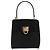Borsa a mano Gancini in suede Salvatore Ferragamo 2 in 1 Nero Oro Auth 173432 - vista 2