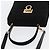Borsa a mano Gancini in suede Salvatore Ferragamo 2 in 1 Nero Oro Auth 173432 - vista 6